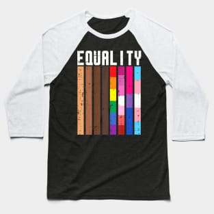 Equality Black Lgbt Pride Rainbow Lesbian Gay Bi Trans Baseball T-Shirt